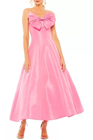 Mac Duggal Women's Cocktail Bow Strapless Ballgown - Candy Pink - Size 0 - Candy Pink - Size 0