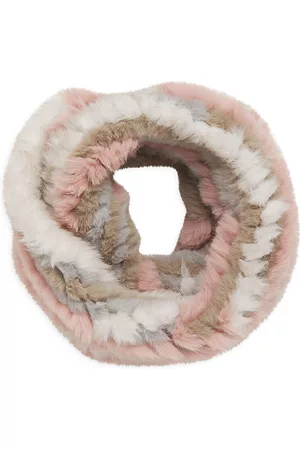 JOCELYN Girl's Multi Faux Fur Infinity Scarf - Pastel Multi - Pastel Multi