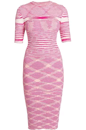 Missoni Women Bodycon Dresses - Women's Space-Dyed Bodycon Dress - Pink Multi - Size 4 - Pink Multi - Size 4