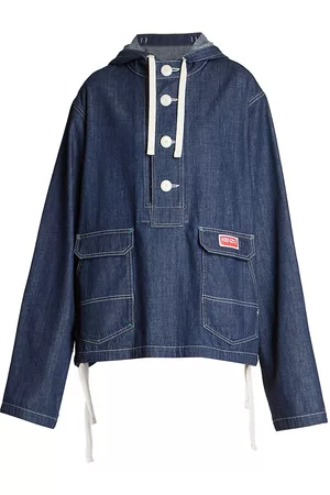 Kenzo Women's Oversized Denim Overshirt - Rinse Blue Denim - Size Medium - Rinse Blue Denim - Size Medium
