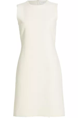 ST. JOHN Women's Sleeveless Tweed Knit Dress - Ecru - Size 4 - Ecru - Size 4