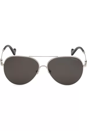 Moncler Men's 60MM Pilot Metal Sunglasses - Gunmetal - Gunmetal