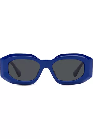 VERSACE Men Sunglasses - Men's VE4425U Solid 54MM Acetate Sunglasses - Blue - Blue