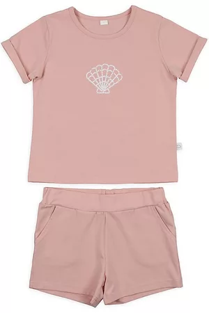 Pouf Girls Sets - Baby Girl's & Little Girl's 2-Piece Seashell T-Shirt & Shorts Set - Pink - Size 12 Months - Pink - Size 12 Months