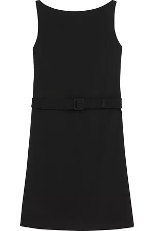 THEORY Women Sleeveless Dresses - Women's Sleeveless Belted Sheath Dress - Black - Size 12 - Black - Size 12