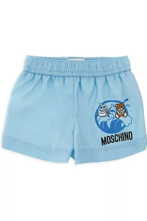 Moschino Boys Swim Shorts - Baby Boy's & Little Boy's Shark Bear Swim Shorts - Sky - Size 3 Months - Sky - Size 3 Months