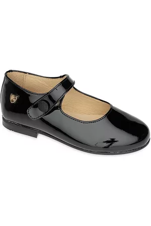 Venettini Girls Flat Shoes - Little Girl's & Girl's Patent Debbie Flats - Charcoal Black - Size 11 (Child) - Charcoal Black - Size 11 (Child)