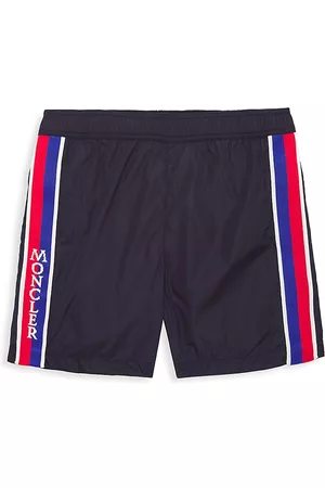 Moncler Boys Swim Shorts - Little Boy's & Boy's Striped Swim Trunks - Blue - Size 6 - Blue - Size 6