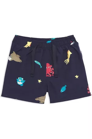 Petit Bateau Boys Swim Shorts - Baby Boy's Marine Animal Swim Shorts - Navy Multi - Size 12 Months - Navy Multi - Size 12 Months