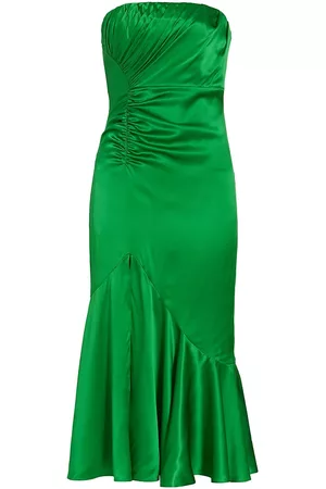 Cinq A Sept Women Strapless Dresses - Women's Valmore Silk Charmeuse Strapless Dress - Hyacinth - Size 6 - Hyacinth - Size 6