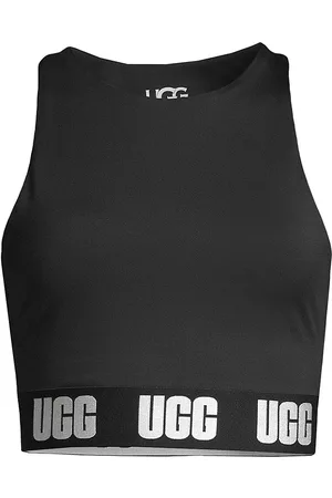 UGG Women Sports Bras - Women's Wilmina Logo Sports Bra - Tar - Size 22 - Tar - Size 22
