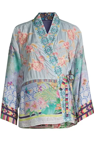 JOHNNY WAS Women Kimonos - Women's Teagan Reversible Silk Kimono - Size Medium - Size Medium