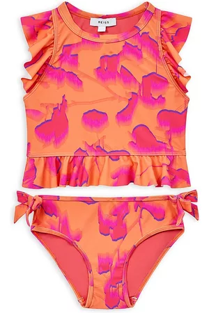 Reiss Girls Bikini Sets - Little Girl's & Girl's 2-Piece Lilly Bikini Set - Orange Print - Size 4 - Orange Print - Size 4