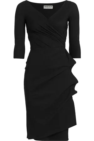 CHIARA BONI Women Ruched Dresses - Women's Florien Ruched Sheath Dress - Black - Size 2 - Black - Size 2