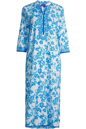 Ro's Garden Women Tunic Dresses - Women's Clorinda Embroidered Tunic Dress - Blue Multi - Size XS - Blue Multi - Size XS