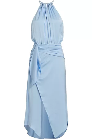 Ramy Brook Women Halter Neck Dresses - Women's Amanda Halter Dress - Misty Blue - Size 0 - Misty Blue - Size 0