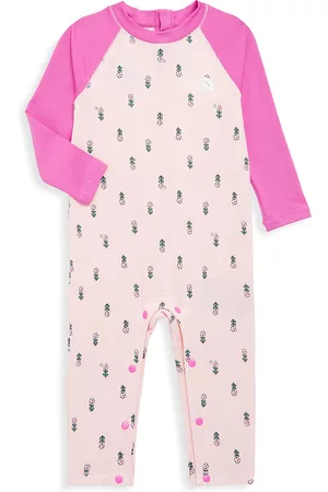 The North Face Girls Swimsuits - Baby Girl's Amphibious One-Piece Swimsuit - Pink - Size 3 Months - Pink - Size 3 Months