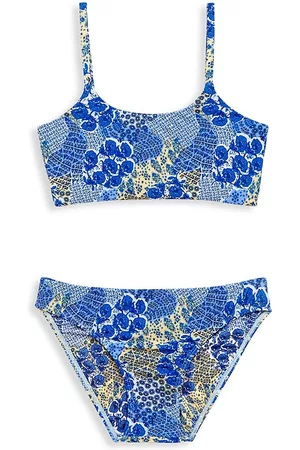 LITTLE PEIXOTO Girls Bikini Sets - Little Girl's & Girl's 2-Piece Karol Bikini Set - Blue Multi - Size 2 - Blue Multi - Size 2