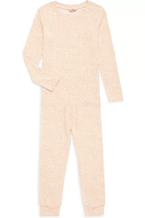 Eberjey Girls Pajamas - Little Girl's & Girl's 2-Piece Gisele Pajama Set - Animal Rose Cloud - Size 8 - Animal Rose Cloud - Size 8