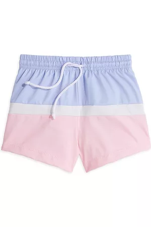 Bella Bliss Boys Swim Shorts - Baby Boy's,Little Boy's & Boy's Colorblock Bayshore Swim Trunks - Periwinkle Pink - Size 18 Months - Periwinkle Pink - Size 18 Months