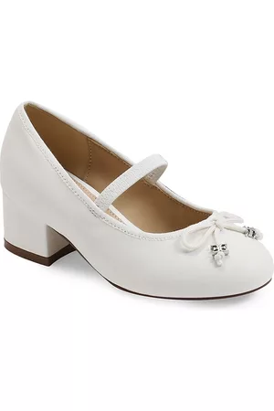 Sam Edelman Girls High Heels - Little Girl's & Girl's Tate Leather Mary Janes - Bright White - Size 11 (Child) - Bright White - Size 11 (Child)