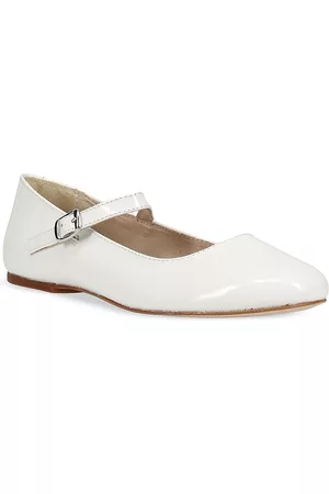 Ralph Lauren Girls Flat Shoes - Little Girl's & Girl's Kinslee Patent Leather Mary Jane Flats - White - Size 6 (Child) - White - Size 6 (Child)