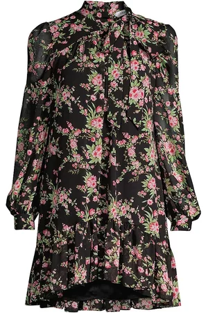 LIKELY Women Floral Dresses - Women's Clarita Floral Shift Minidress - Black Multi - Size 4 - Black Multi - Size 4