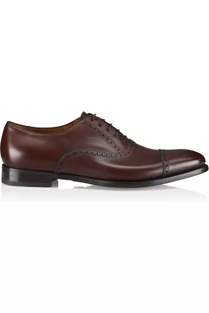 Ralph Lauren Men Shoes - Men's Denver Lace-Up Leather Loaferss - Dark Brown - Size 9 - Dark Brown - Size 9