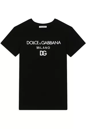 Dolce & Gabbana Girls T-Shirts - Little Girl's & Girl's Stretch Cotton T-Shirt Dress - Black - Size 3 - Black - Size 3