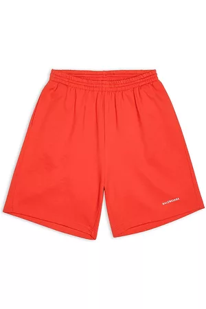 Balenciaga Men Sweatshirts - Men's Sweat Shorts - Bright Red White - Size Small - Bright Red White - Size Small