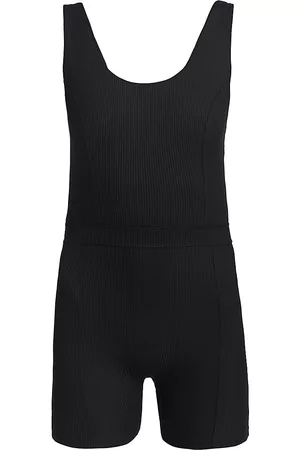 YEAR OF OURS Women T-Shirts - Women's Johanna Scoopneck Rib-Knit Romper - Black - Size Medium - Black - Size Medium
