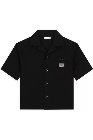 Dolce & Gabbana Tops - Little Kid's & Kid's Logo-Detailed Shirt - Black - Size 2 - Black - Size 2