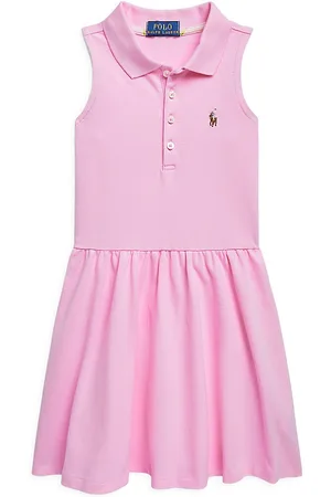 Ralph Lauren Girls Casual Dresses - Little Girl's & Girl's Stretch Cotton Polo Dress - Carmel Pink - Size 2 - Carmel Pink - Size 2