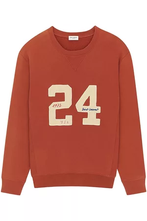 Saint Laurent Men Sweatshirts - Men's Sweatshirt - Red - Size XL - Red - Size XL
