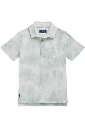 Ralph Lauren Boys Polo T-Shirts - Little Boy's & Boy's Tie-Dye Polo - Faded Mint - Size 7 - Faded Mint - Size 7