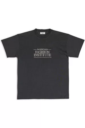 Balenciaga T-Shirts - Fashion Institute T-shirt Medium Fit - Black Silver - Size XS - Black Silver - Size XS