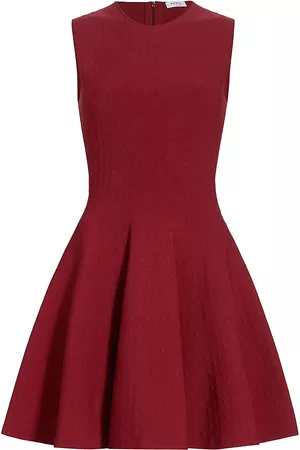 AKRIS Women Knitted Dresses - Women's Fit-&-Flare Knit Dress - Brick Red - Size 2 - Brick Red - Size 2