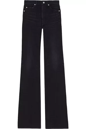 Saint Laurent Men High Waisted Jeans - Men's 70s Jeans In Denim - Black - Size 25 - Black - Size 25
