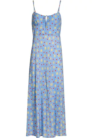 RIXO London Women Printed Dresses - Women's Lanie Sleeveless Floral Midi-Dress - Sun Petal Serenity - Size Large - Sun Petal Serenity - Size Large