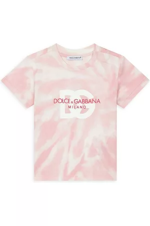 Dolce & Gabbana Short Sleeved T-Shirts - Baby's Logo Tie-Dye Short-Sleeve T-shirt - Tie Dye Pink - Size 3 Months - Tie Dye Pink - Size 3 Months
