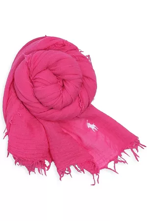 Ralph Lauren Women Scarves - Women's Signature Solid Wool Blend Scarf - Pink Glory - Pink Glory
