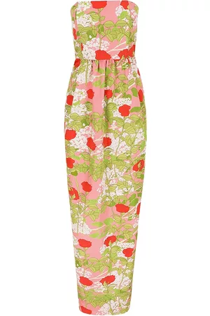 Bernadette Women Strapless Dresses - Women's Lena Rose Strapless Dress - Red Roses And Lilacs Pink - Size 2 - Red Roses And Lilacs Pink - Size 2