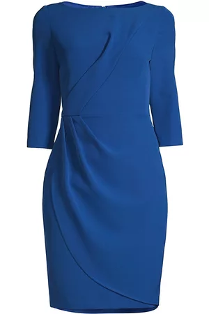 Black Halo Women Bodycon Dresses - Women's Calandra Fitted Sheath Minidress - Berry Blue - Size 0 - Berry Blue - Size 0