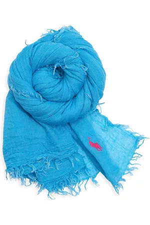 Ralph Lauren Women Scarves - Women's Signature Solid Wool Blend Scarf - French Turquoise - French Turquoise