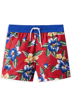 Janie and Jack Boys Swim Shorts - Little Boy's & Boy's Floral Print Swim Shorts - Multi Color - Size 2 - Multi Color - Size 2