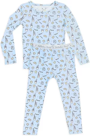 BELLABU BEAR Pajamas - Little Kid's & Kid's Two-Piece Milk & Cookies Pajama Set - Milk And Cookies - Size 18 Months - Milk And Cookies - Size 18 Months