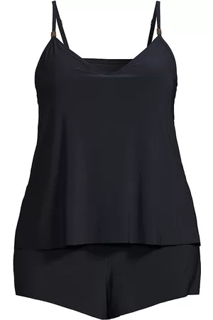 Magicsuit Swim, Plus Size Women Swimsuits - Women's Mila Romper One-Piece Swimsuit - Black - Size 8W - Black - Size 8W