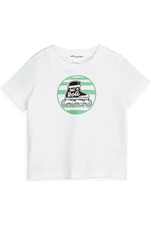Miles The Label Boys T-Shirts - Baby Boy's & Little Boy's 'Let's Roll' Inline Blade T-Shirt - Off White - Size 3 Months - Off White - Size 3 Months