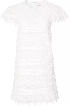 Carolina Herrera Women Mini Dresses - Women's Embroidered Shift Minidress - White - Size 2 - White - Size 2