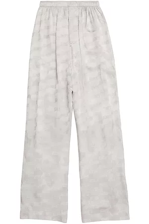 Balenciaga Women Pajamas - Women's BB Monogram Pyjama Pants - Grey - Size 2 - Grey - Size 2